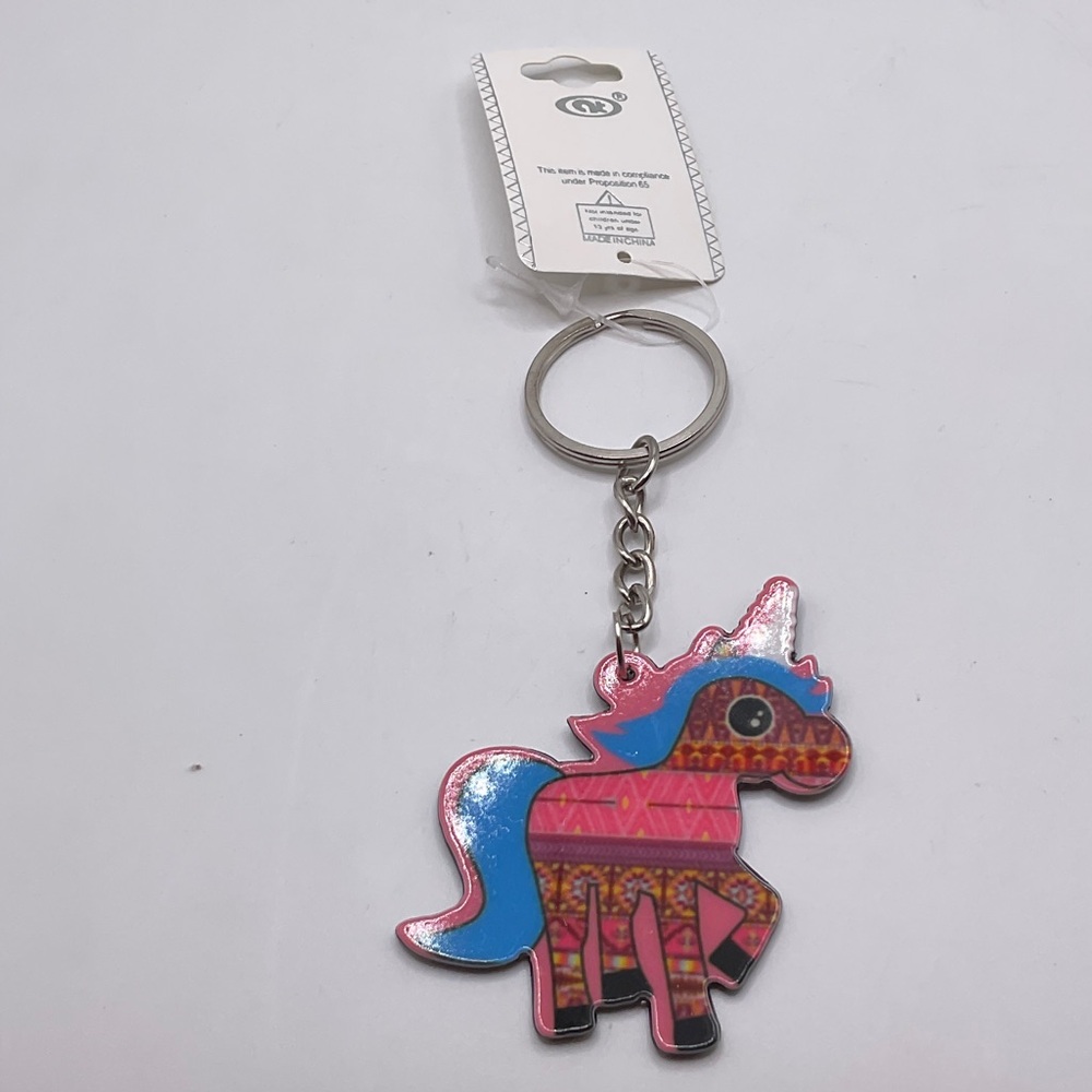NThandmade Jewelry Pink and Blue Unicorn Key Holder